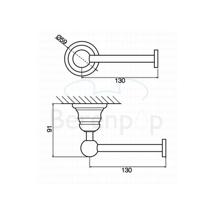 Fima Carlo Frattini Victory F60651SN toilet roll holder without flap brushed nickel