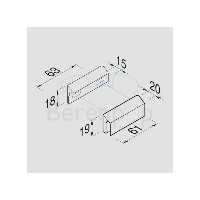 Geesa Basket 697 set verdekte bevestiging (muurblokje + afdekkapje) chroom