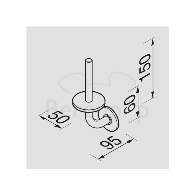 Geesa Hotel 126 reserverolhouder chroom