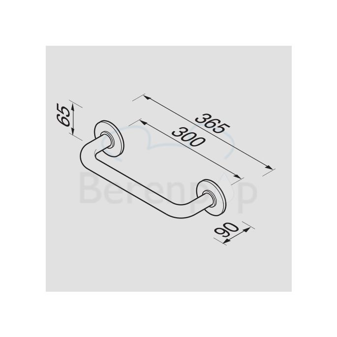 Geesa Hotel 12930 badgreep 30cm chroom