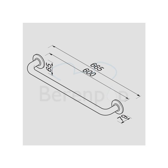 Geesa Hotel 13160 Wandhandtuchhalter 60cm Chrom