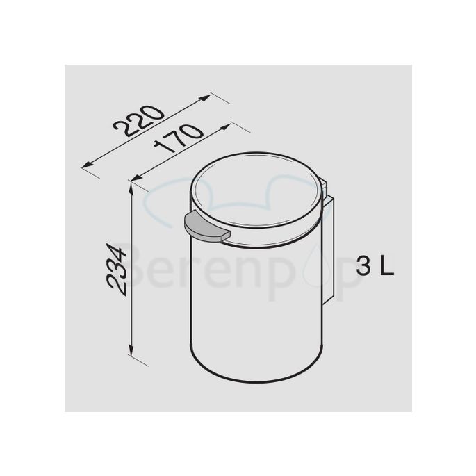 Geesa Hotel 644 Papierkorb Wand 3 Liter Edelstahl poliert