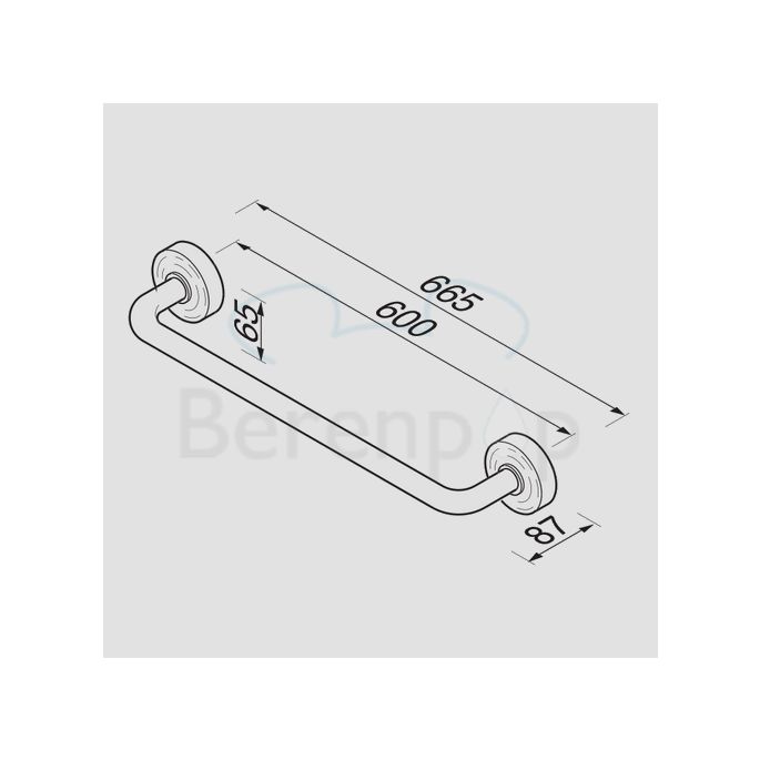 Geesa Luna 552960 wall towel holder 60cm chrome