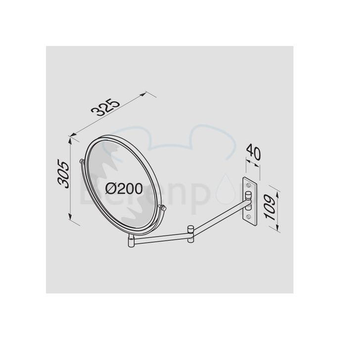 Geesa Mirror Cosmetic 1076 vergrootspiegel 1x en 5x chroom