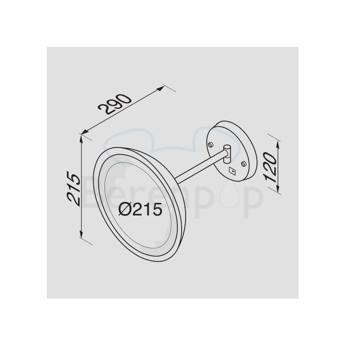 Geesa Mirror Cosmetic 1088 vergrootspiegel 3x met LED verlichting chroom