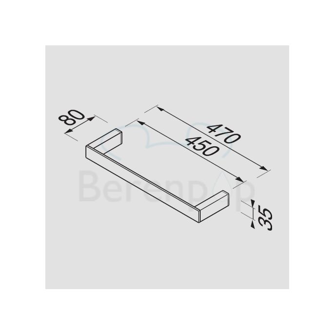 Geesa Modern Art 35070245 wall towel holder 45cm chrome