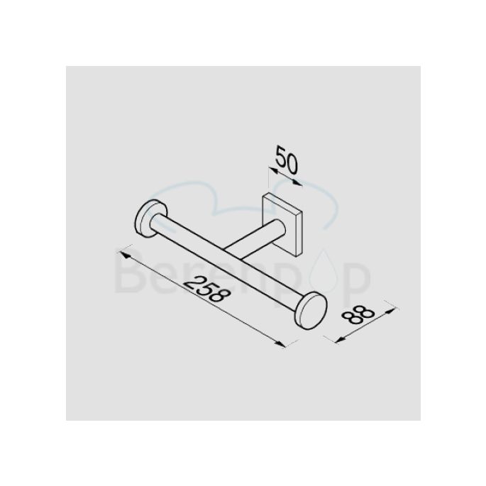 Geesa Nelio 681802 double toilet roll holder chrome