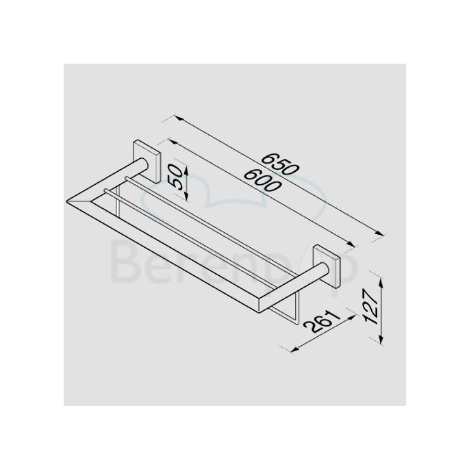 Geesa Nelio 685202 bath towel tray 60cm chrome
