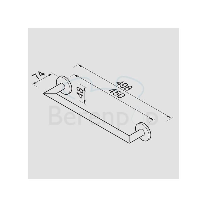 Geesa Nemox 65070245 wandhanddoekhouder 45cm chroom