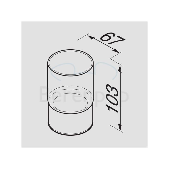 Geesa Nemox 653102 glashouder chroom