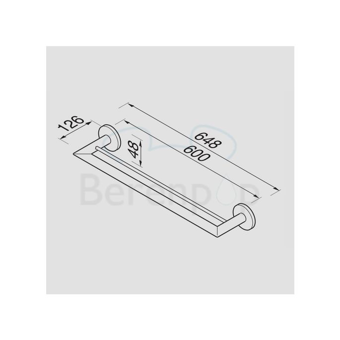 Geesa Nemox 655602 Doppelter Wandhandtuchhalter 60cm Chrom