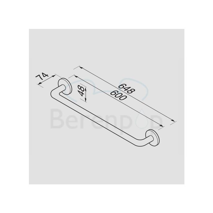 Geesa Nemox 65770260 wandhanddoekhouder 60cm chroom