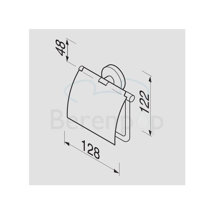 Geesa Nemox Stainless Steel 650805 toiletrolhouder met klep RVS geborsteld