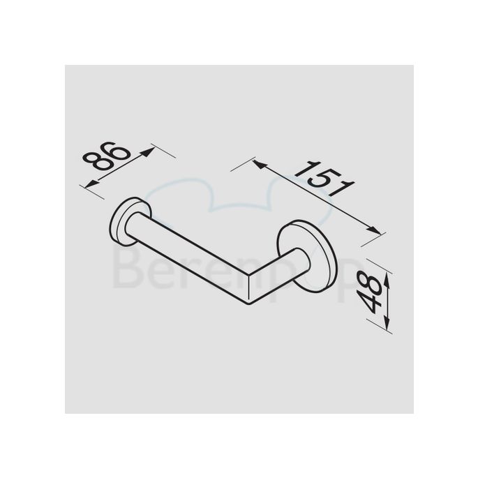 Geesa Nemox Stainless Steel 650905 toilet roll holder stainless steel brushed