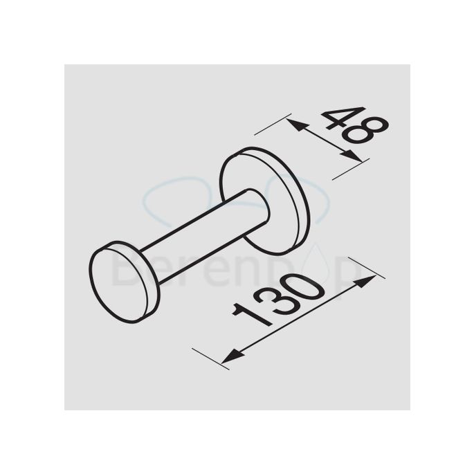 Geesa Nemox Stainless Steel 651205 spare roll holder stainless steel brushed