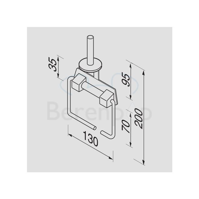 Geesa Standard 5146A toilet roll holder without cover and spare roll holder chrome