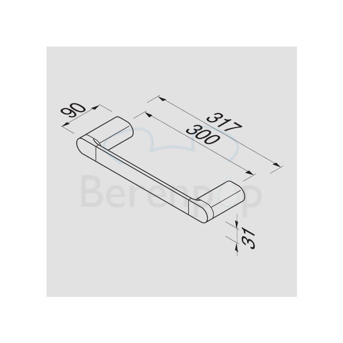 Geesa Wynk 450602 bath handle 30cm chrome