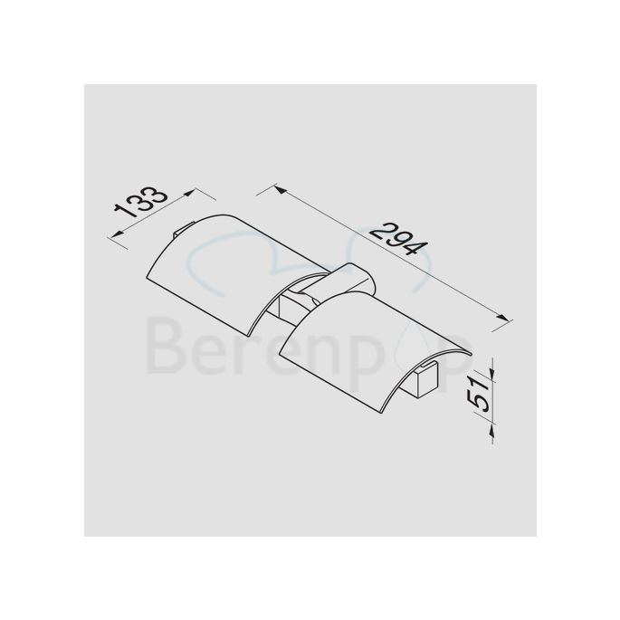 Geesa Wynk 451902 double toilet roll holder with flap chrome