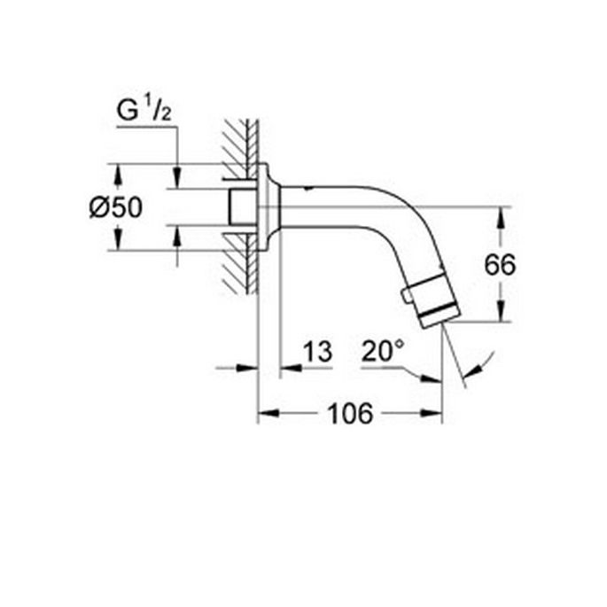 Grohe Universal 20205000 fonteinkraan wand chroom