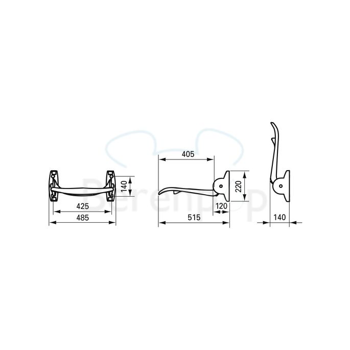 Handicare (Linido) LI2201200611 Duschklappsitz anthrazit