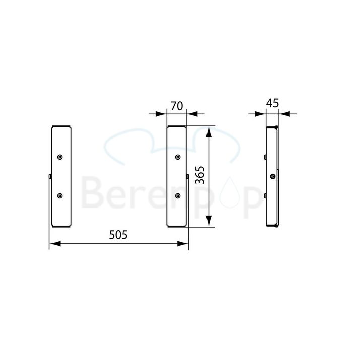 Handicare (Linido) LI2215101402 set hoogte verstelplaten RVS gecoat wit