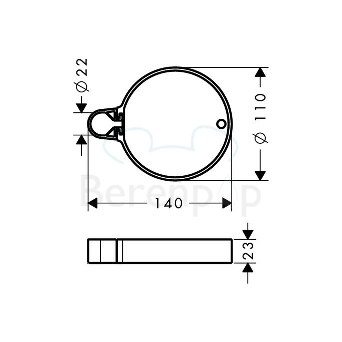 Hansgrohe Casetta'C 28678000 Seifenschale für Brausestang chrom