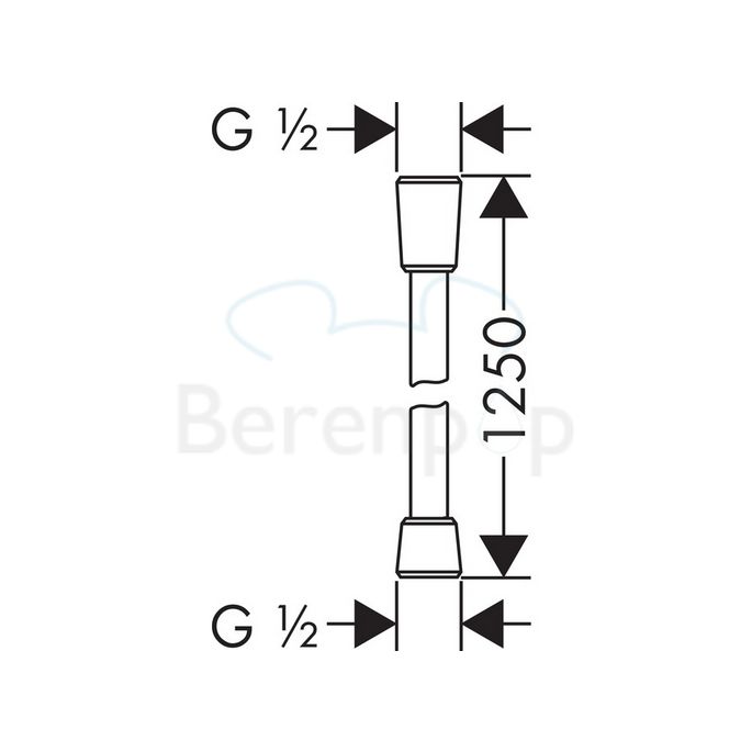 Hansgrohe Isiflex'B 28272000 shower hose 125cm chrome