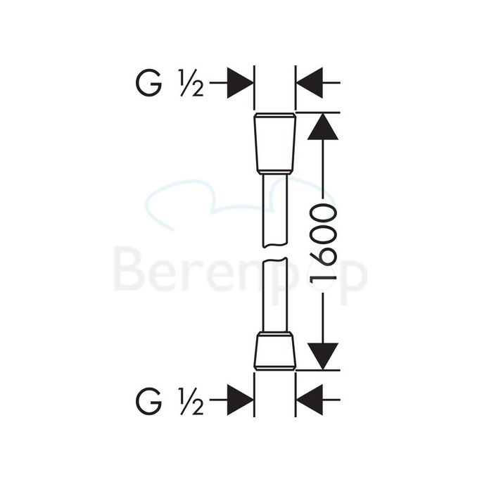 Hansgrohe Isiflex'B 28276000 doucheslang 160cm chroom
