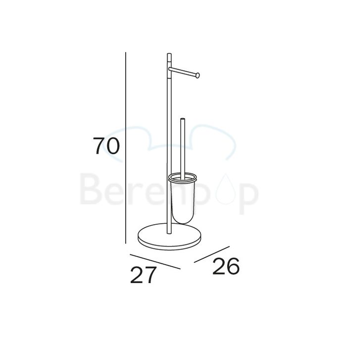 Inda AV086DCR multipurpose toilet stand chrome