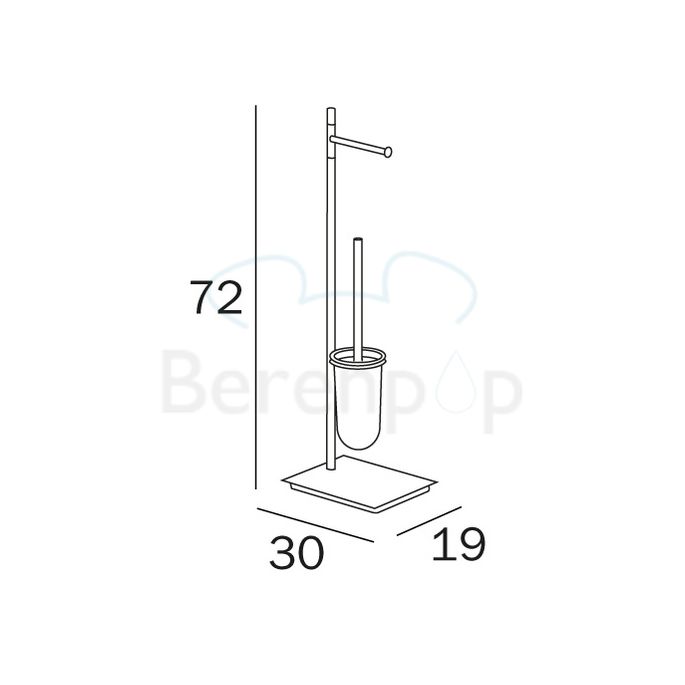 Inda AV086ECR multipurpose toilet stand chrome