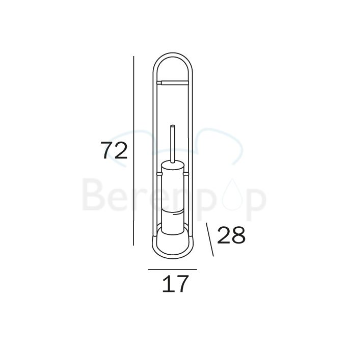 Inda Colorella A23240CR multifunktional Stand-WC-Kombination chrom