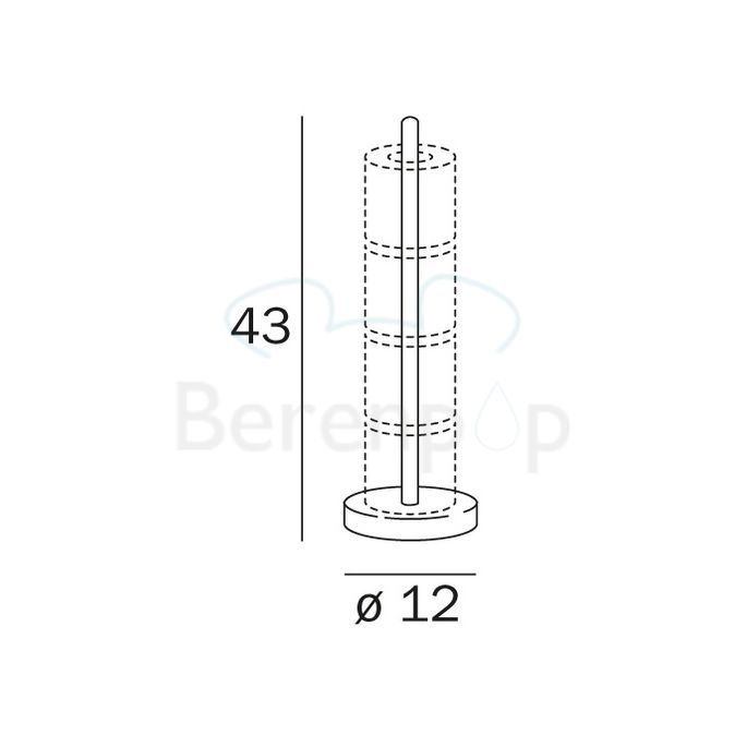 Inda Colorella AV4284CR vrijstaande reserverolhouder chroom