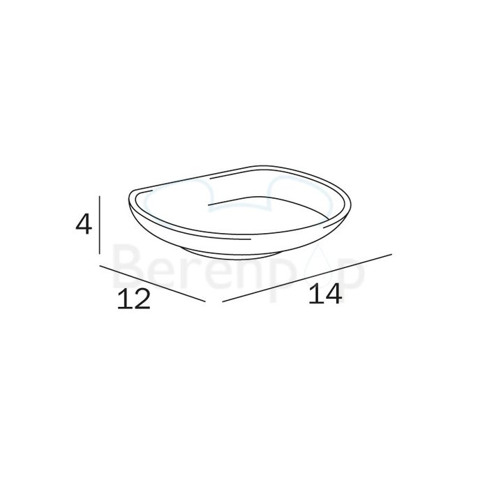 Inda Colorella - Export R01110 zeepschaal extra helder transparant PMMA