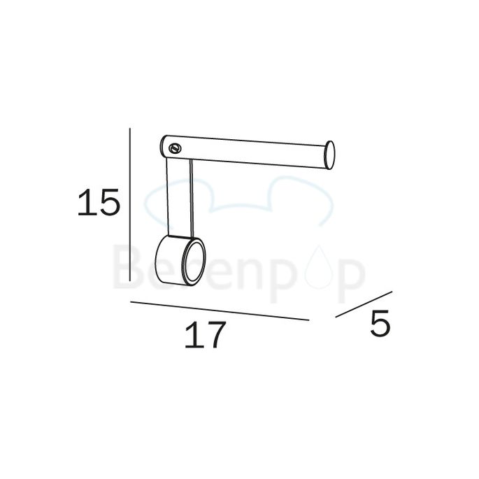 Inda Confort AH925XCR Toilettenpapierhalter chrom (für Sicherheitsstütze Art. AH997A - AH997C)