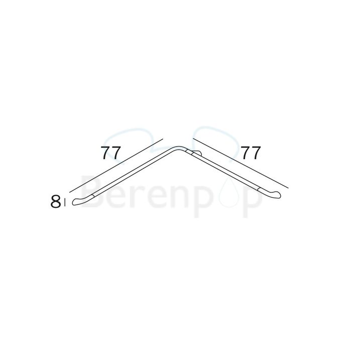 Inda Confort AH994ACR safety support corner model right chrome