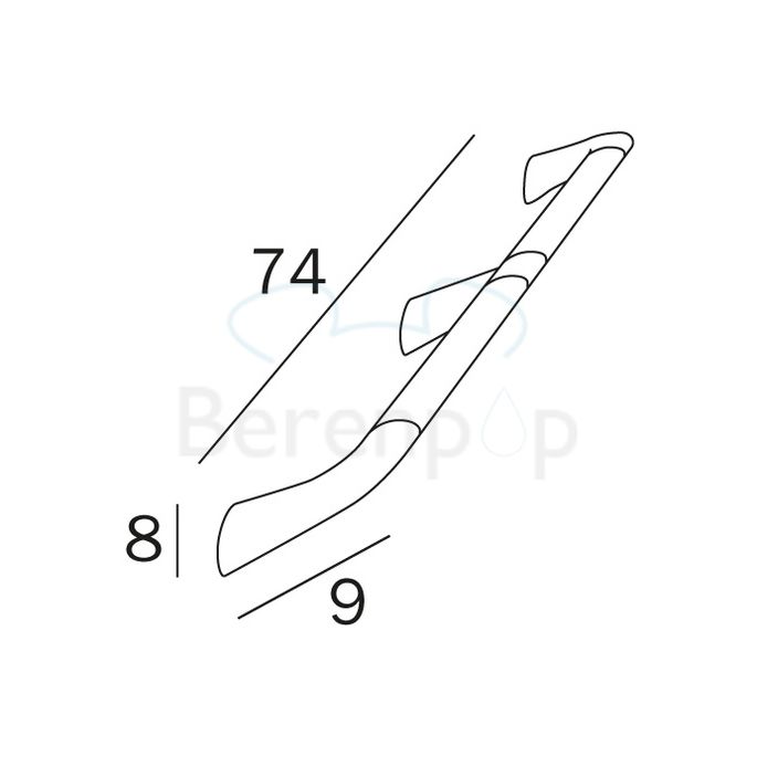 Inda Confort AH995CCR veiligheidssteun 74cm chroom
