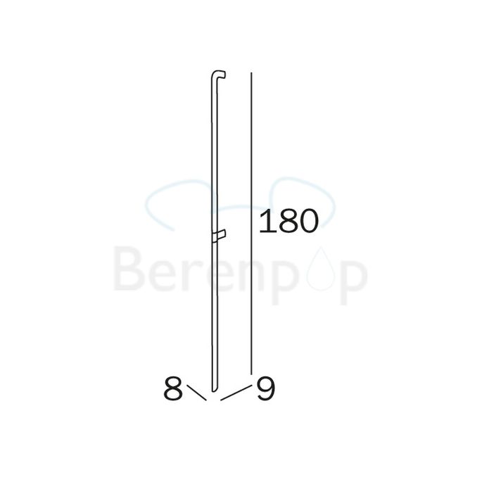 Inda Confort AH996BCR Sicherheitsstütze vertikal links Chrom