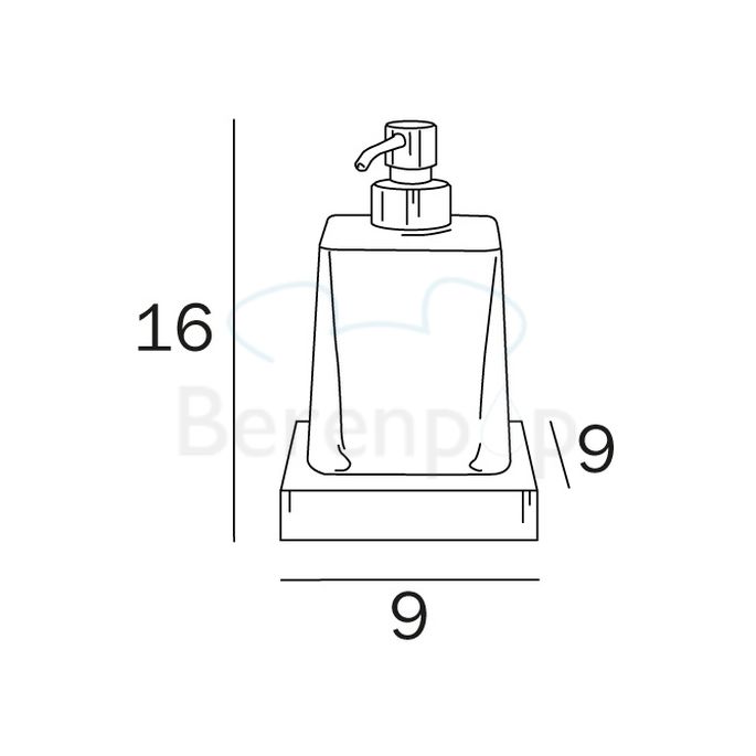 Inda Divo - Mito A2012ZCR03 soap dispenser clear transparent glass/ chrome