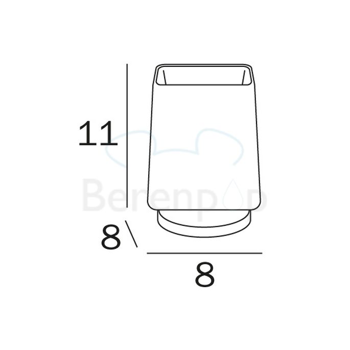 Inda Divo - Mito R1510B001 Becher extra klar transparentes Glas