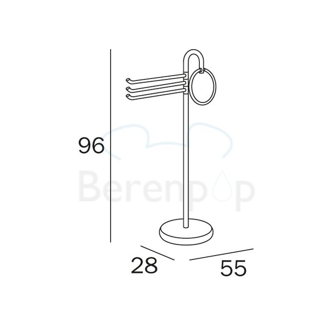 Inda Europe - Colorella A05850CR handdoekstandaard chroom