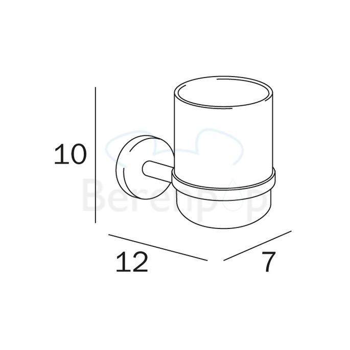 Inda Forum A36100CR21 Becherhalter satiniertes Glas/ Chrom