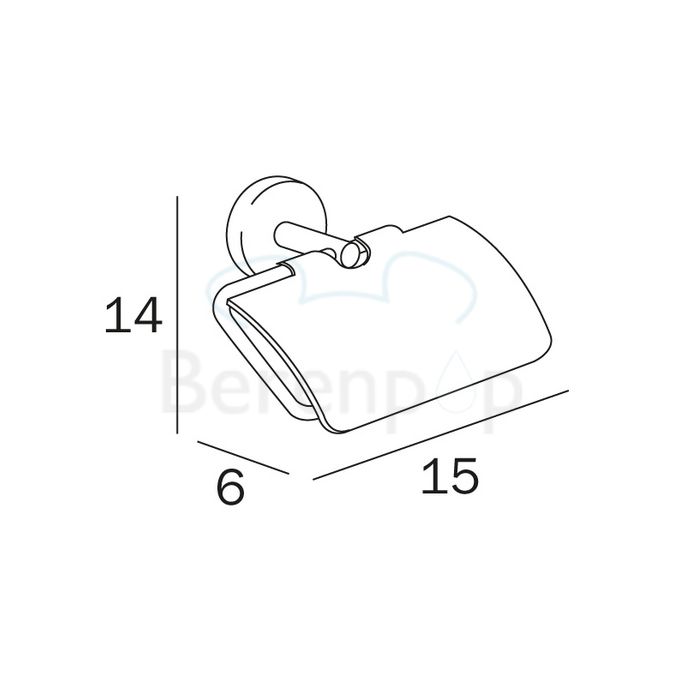 Inda Forum A36260CR Toilettenpapierhalter mit Ventil Chrom