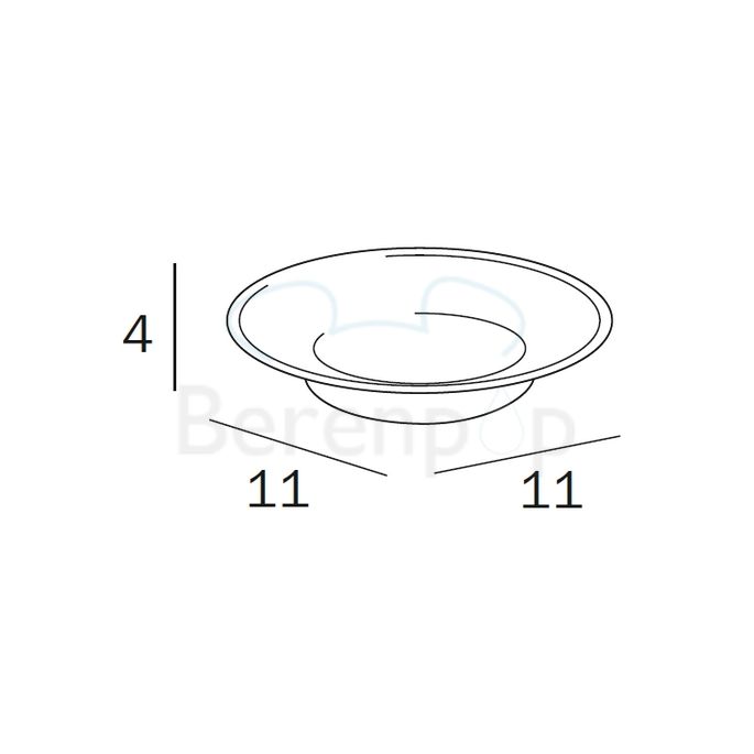 Inda Forum R76110 zeepschaal gesatineerd glas