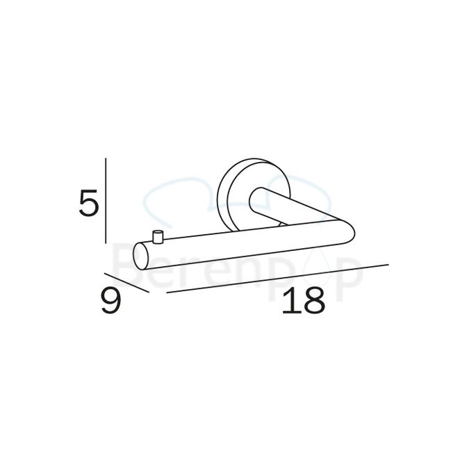 Inda Gealuna A1025ACR toilet roll holder chrome