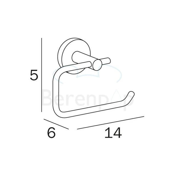 Inda Gealuna A1025BCR toilet roll holder chrome