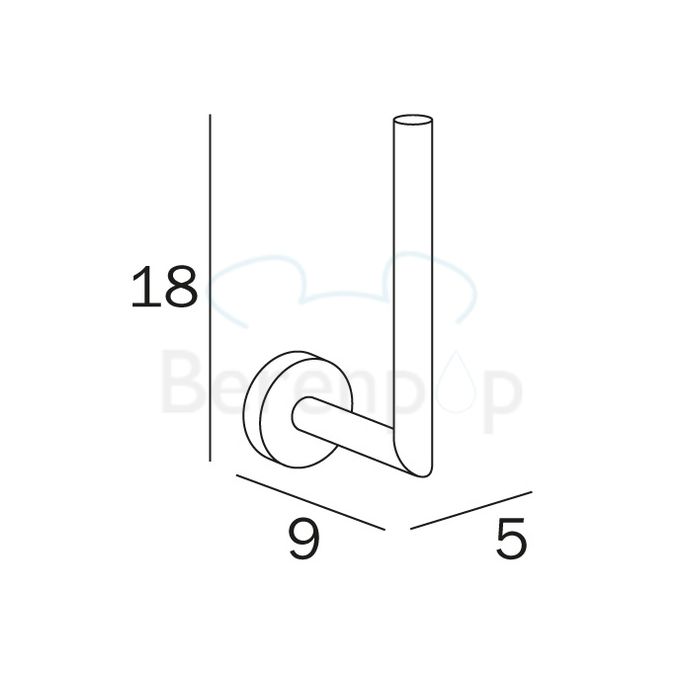 Inda Gealuna A10280CR reserverolhouder chroom