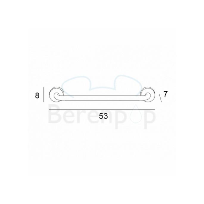 Inda Hotellerie A0490FCR Griff 53cm chrom