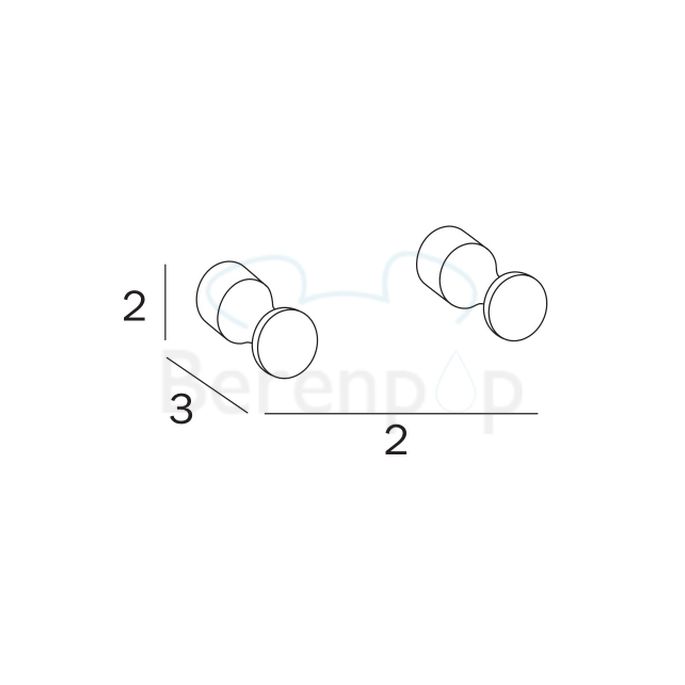 Inda Hotellerie - Colorella - Export A05610CR kledinghaak (2 stuks) chroom