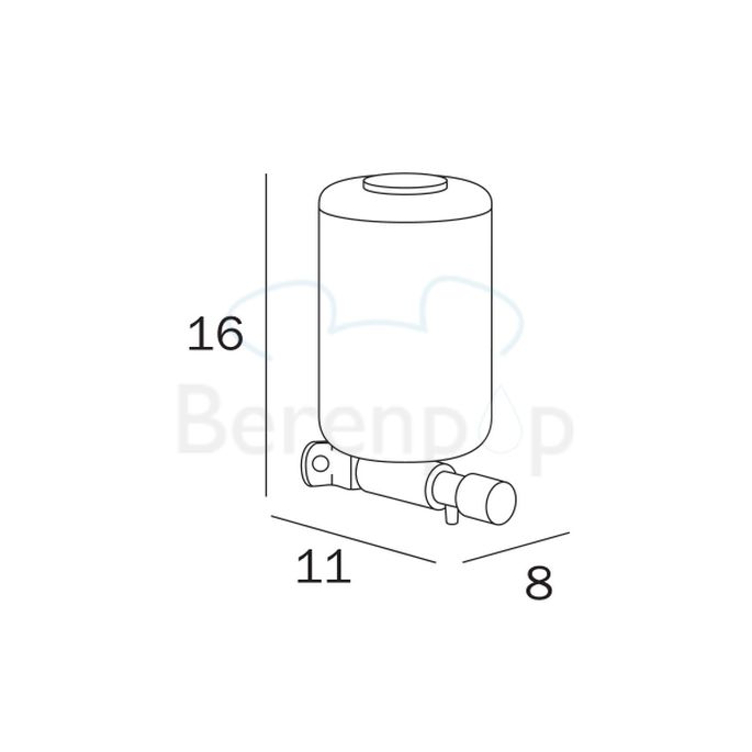 Inda Hotellerie A05670CR Seifenspender 0,5 Liter chrom