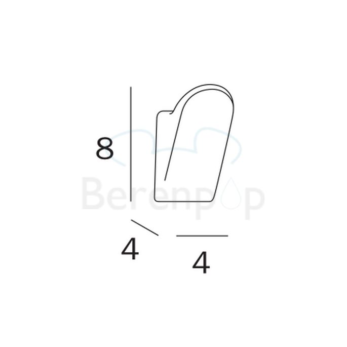 Inda Hotellerie - Europe A38210CR kledinghaak chroom